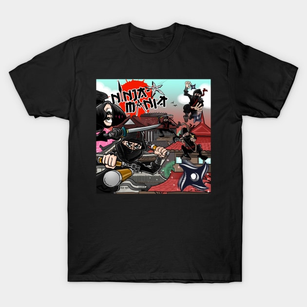 Ninja-Mania Pinball T-Shirt by Pigeon585